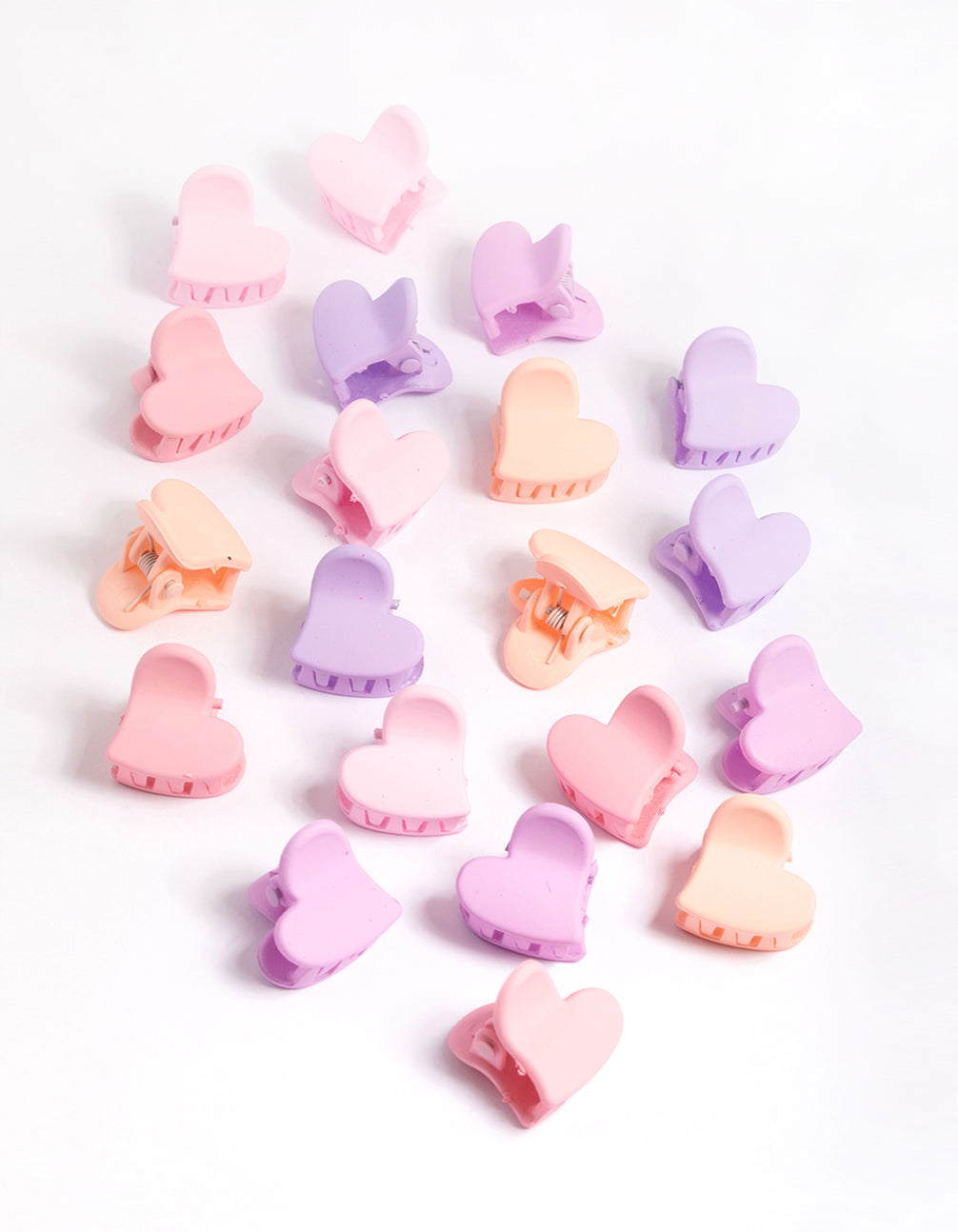 Plastic Mini Hearts Claw Tub 20-Pack