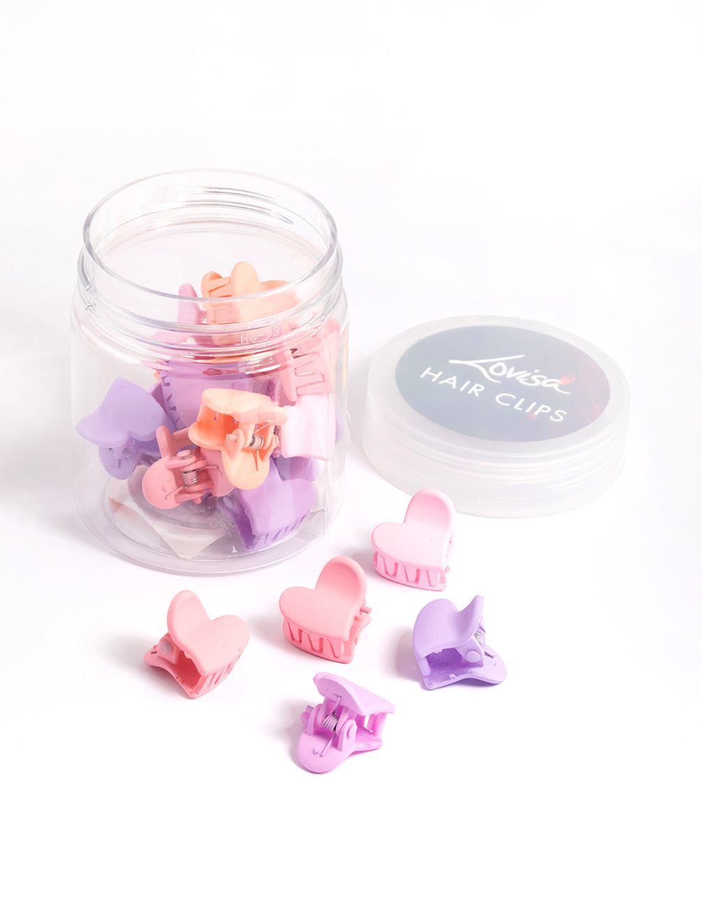 Plastic Mini Hearts Claw Tub 20-Pack