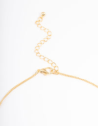 Gold Plated Leo Necklace with Cubic Zirconia Pendant - link has visual effect only