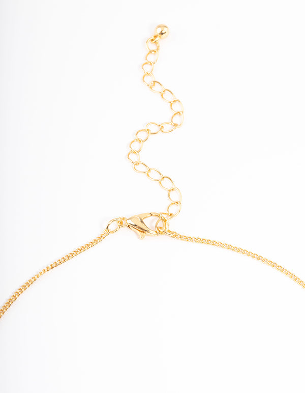 Gold Plated Scorpio Necklace With Cubic Zirconia Pendant