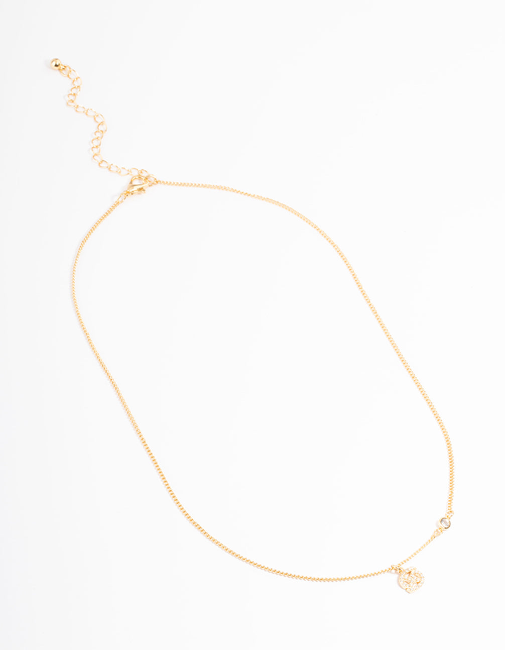 Gold Plated Cancer Necklace with Cubic Zirconia Pendant