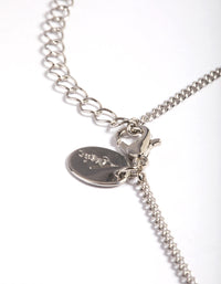 Silver Cubic Zirconia Lace Teardrop Necklace - link has visual effect only