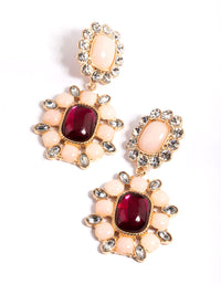 Gold Statement Drop Earrings - link has visual effect only