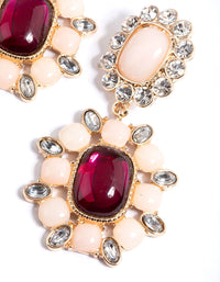 Gold Statement Drop Earrings - link has visual effect only