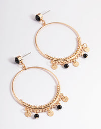 Gold Open Boho Circle Drop Earrings - link has visual effect only