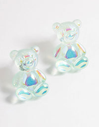 Blue Jelly Teddy Stud Earrings - link has visual effect only