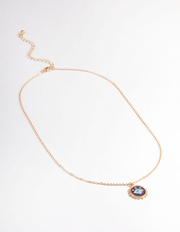 Gold Evil Eye Necklace
