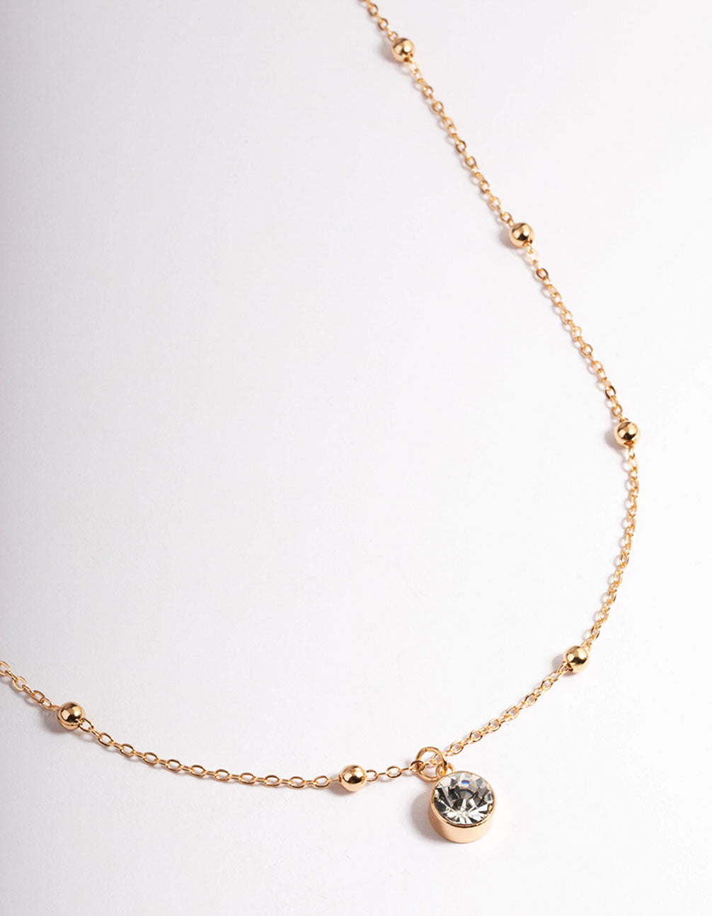 Gold Diamante Satellite Chain Necklace