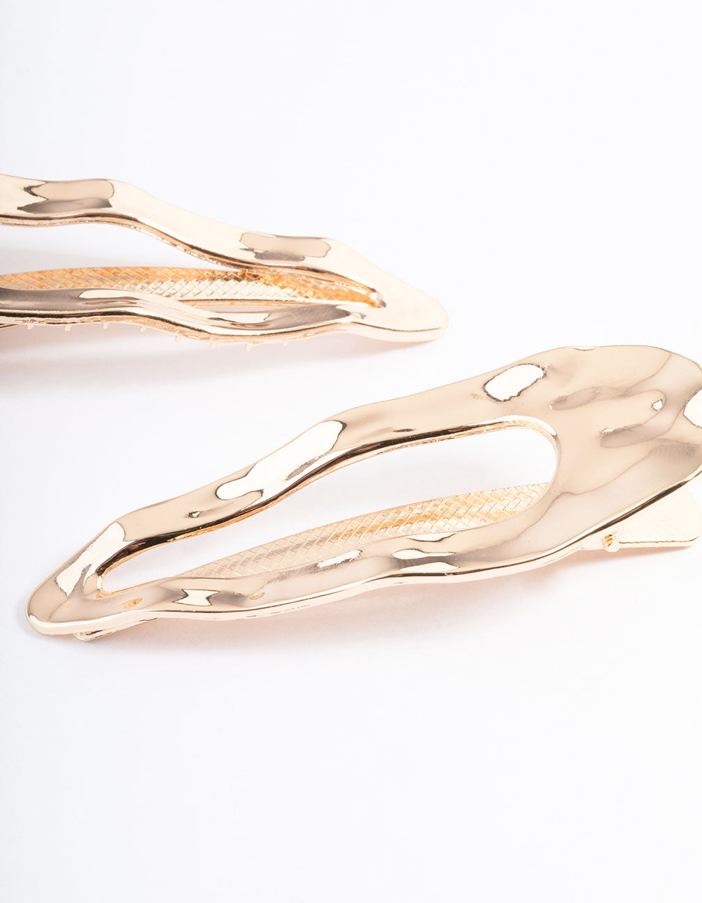 Gold Hammered Slide Clips Pack