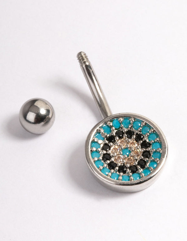 Surgical Steel Evil Eye Belly Ring