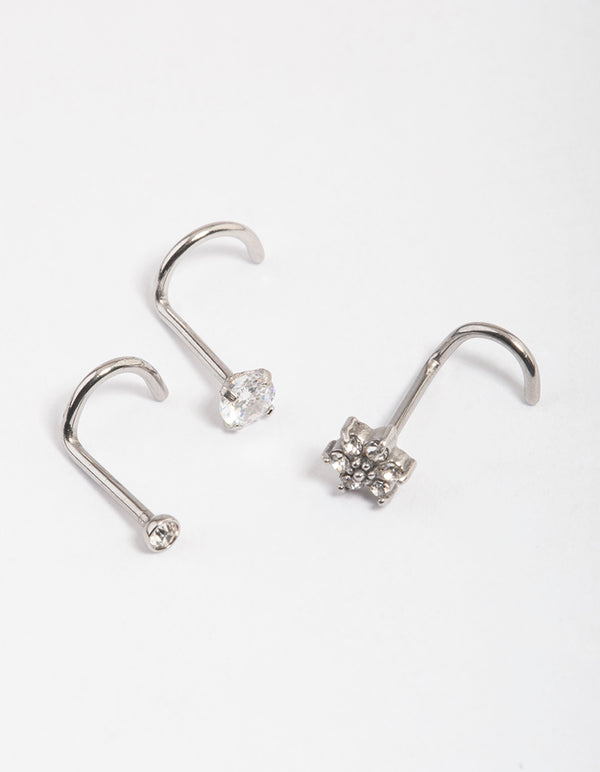 Surgical Steel Flower Nose Pack