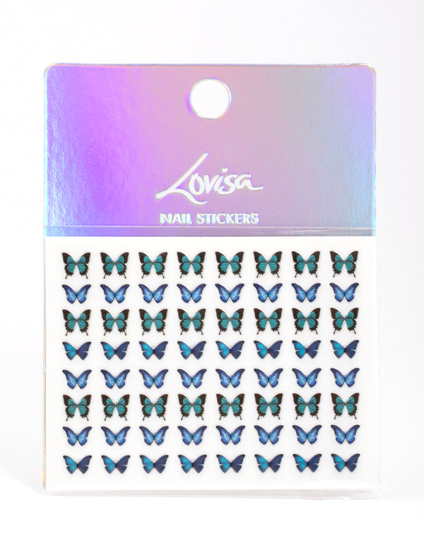 Blue Butterfly Nail Stickers
