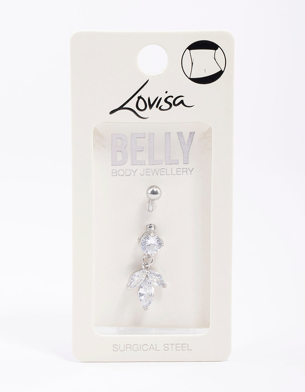 Surgical Steel Petal Drop Belly Ring