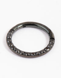Coated Black Titanium Clicker Ring 8mm - link has visual effect only