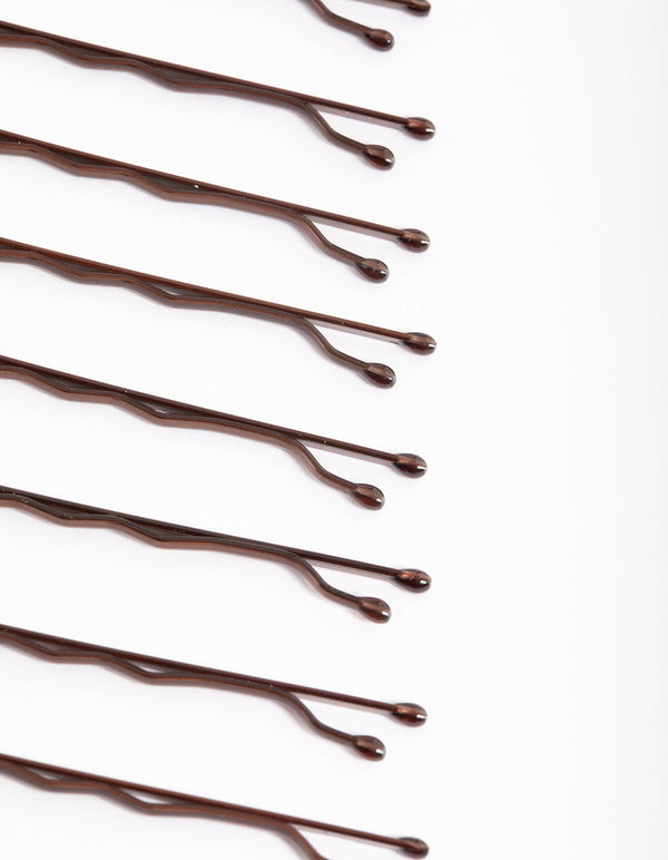 Coated Brown Bobby Pin 10-Pack