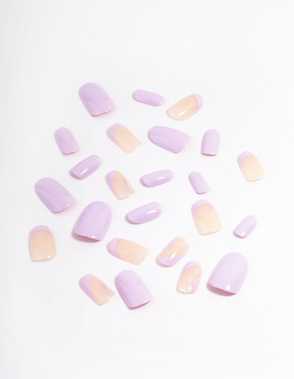 Lilac French Tip Press On Nails