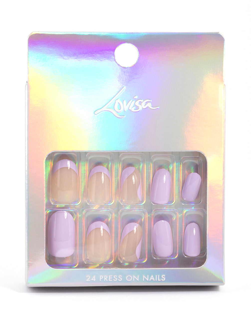 Lilac French Tip Press On Nails