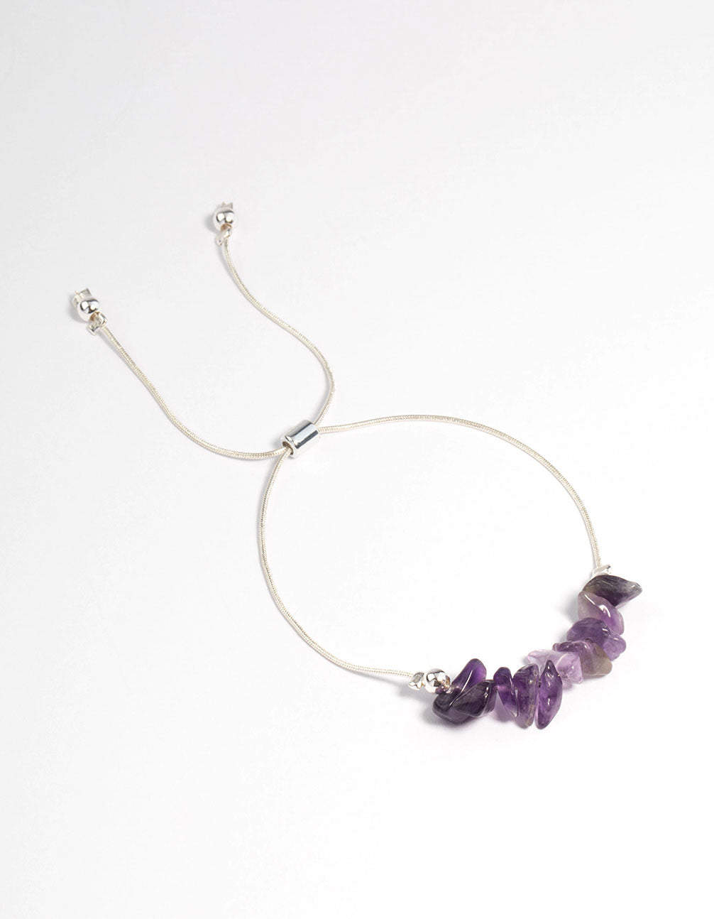 Silver Plated Amethyst Toggle Bracelet