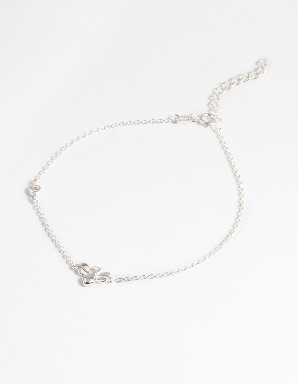 Sterling Silver Cubic Zirconia Bee Bracelet