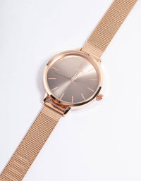 Rose Gold Ombre Sun Ray Mesh Watch - link has visual effect only