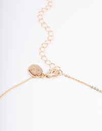 Gold Cubic Zirconia Solitaire Earrings & Necklace Set - link has visual effect only