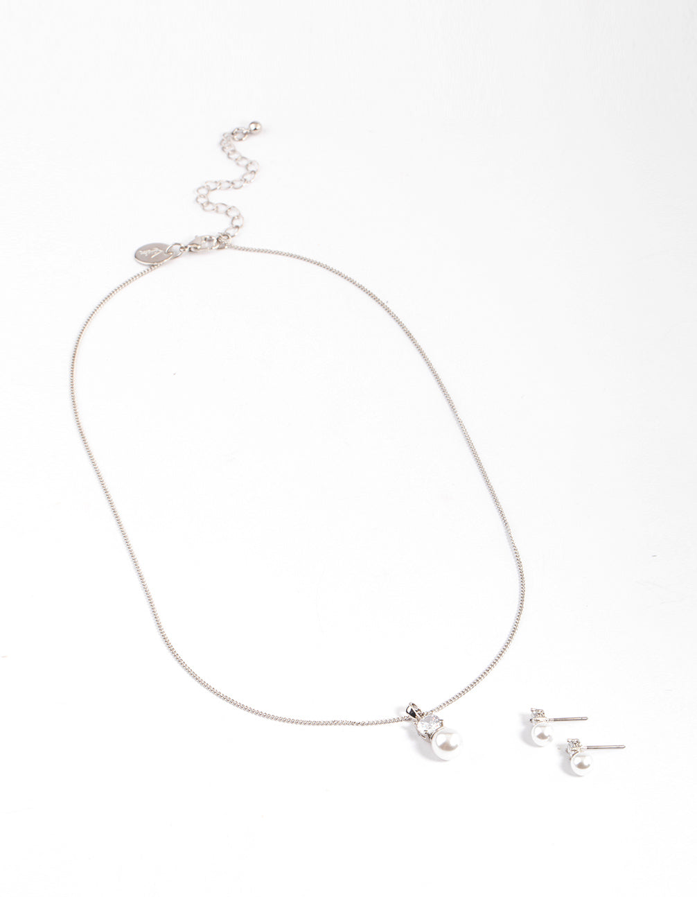 Silver Cubic Zirconia & Pearl Jewellery Set