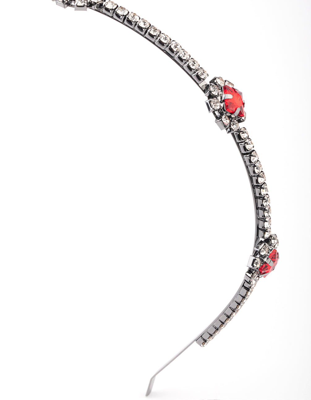 Gunmetal Square Stone Cupchain Headband