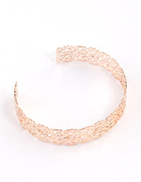 Rose Gold Filigree Flower Cuff Bracelet - link has visual effect only