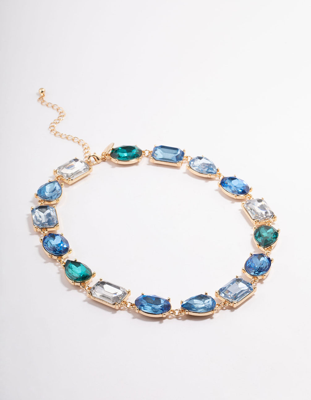Gold Large Chunky Mix Stone Necklace