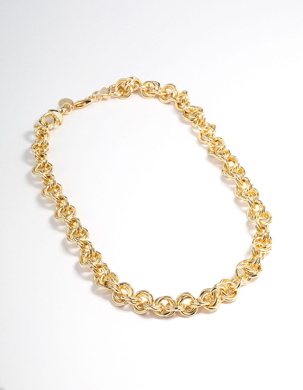 Gold Plated Brass Chain Link Necklace