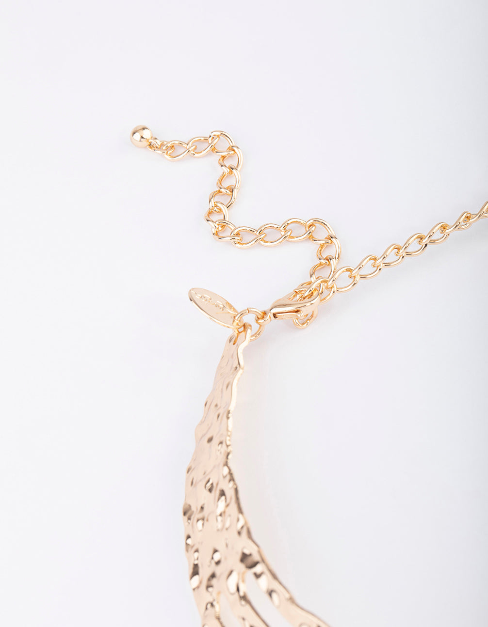 Gold Three Row Chunky Hammer Choker