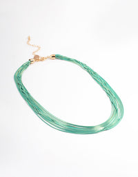 Gold Coated Snake Chain Multi-Row Necklace - link has visual effect only