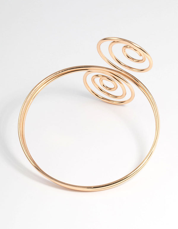 Gold Swirl Arm Cuff