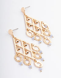Gold Statement Drop Earrings - link has visual effect only