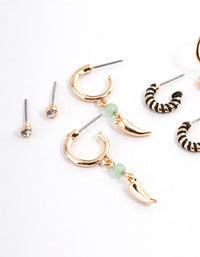 Gold Aventurine Stack Earrings - link has visual effect only