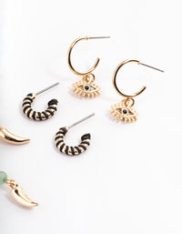 Gold Aventurine Stack Earrings - link has visual effect only