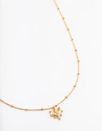 Gold Heart Necklace - link has visual effect only