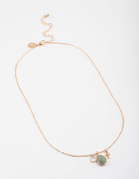 Gold Amazonite Tiny Cross Necklace - link has visual effect only