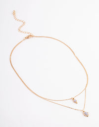Gold Layered Tiny Charm Necklace - link has visual effect only