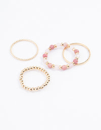 Gold Stretch Stack Rings - link has visual effect only