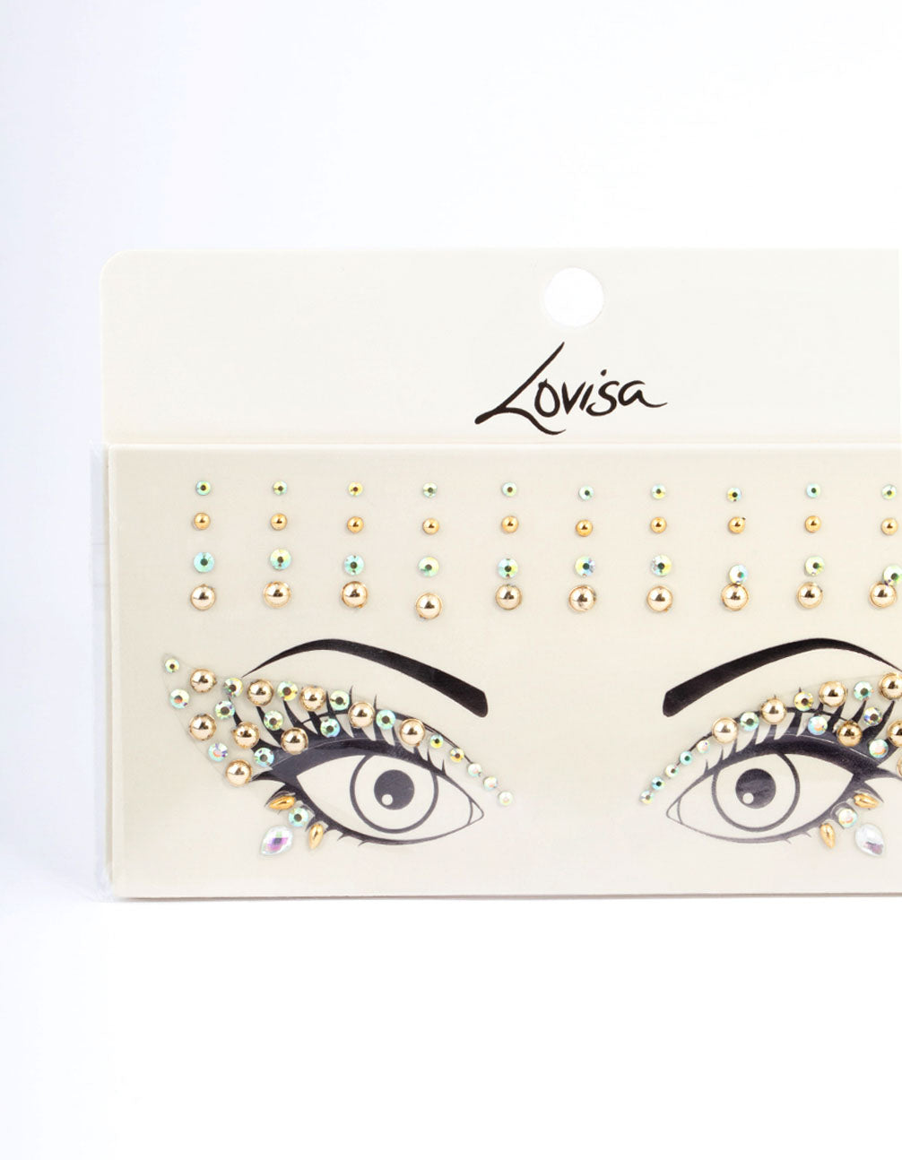 Acrylic Gold Diamante Face Jewels