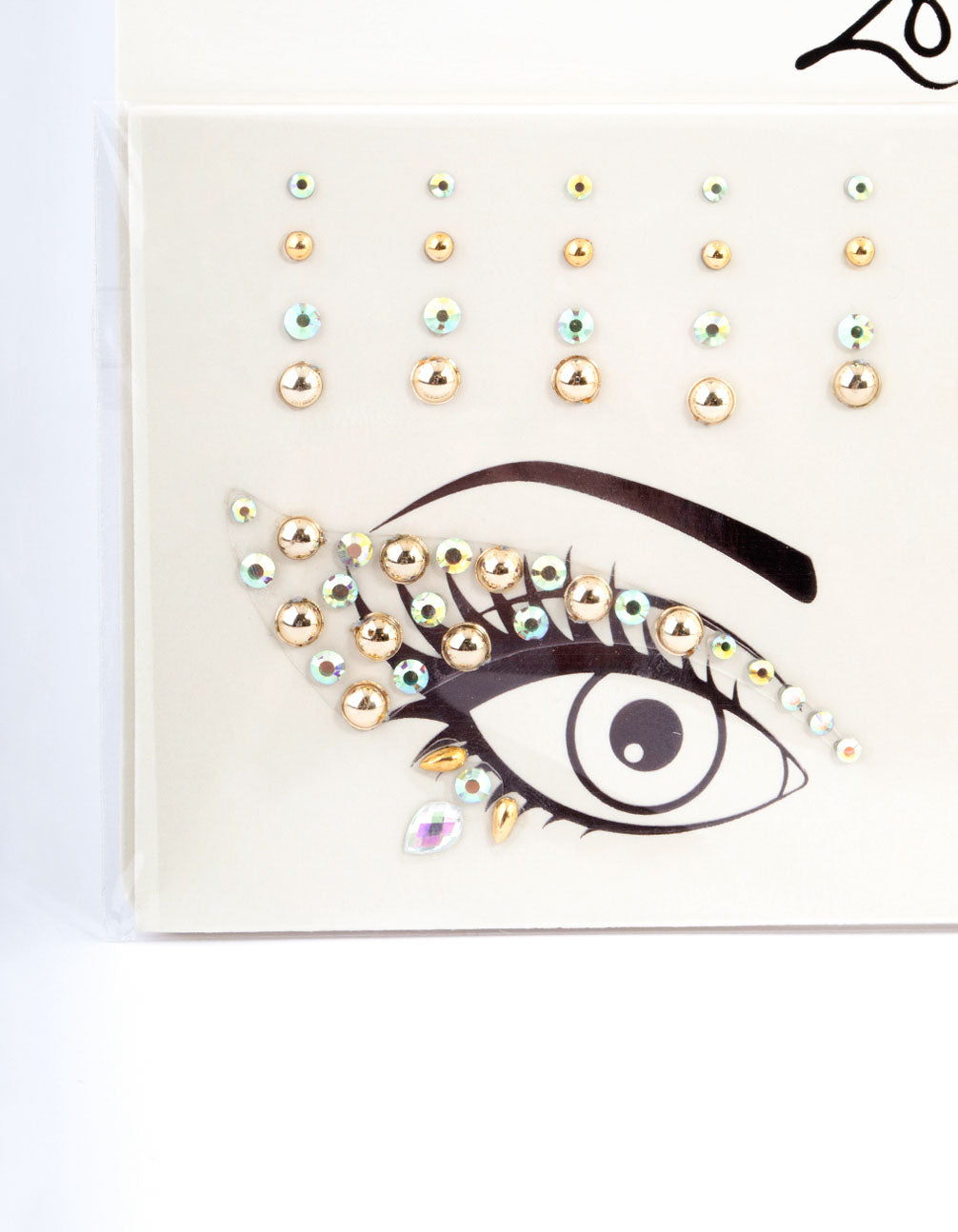 Acrylic Gold Diamante Face Jewels
