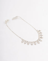 Silver Ice Crystal Diamante Hair Drape - link has visual effect only