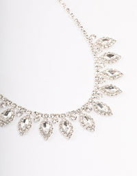 Silver Ice Crystal Diamante Hair Drape - link has visual effect only