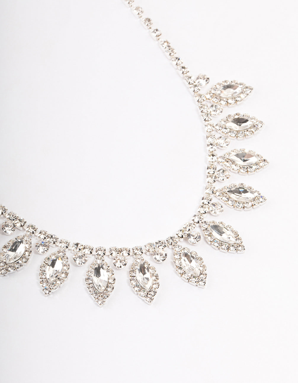 Silver Ice Crystal Diamante Hair Drape