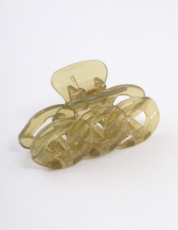 Olive Rope Medium Claw Clip