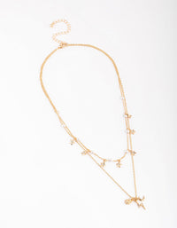 Gold Pearl & Celestial Layered Necklace - link has visual effect only