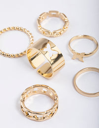 Gold Stamp Butterfly Ring Pack - link has visual effect only