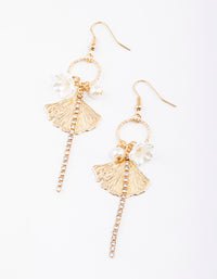 Gold Open Circle & Garden Drop Earrings - link has visual effect only