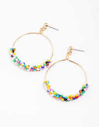 Bright Round Wire Sprinkle Drop Earrings - link has visual effect only